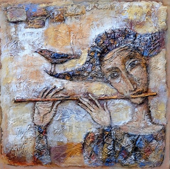 Объемные фактуры и многослойные образы в картинах Андрея Мельникова. #art_contemporary