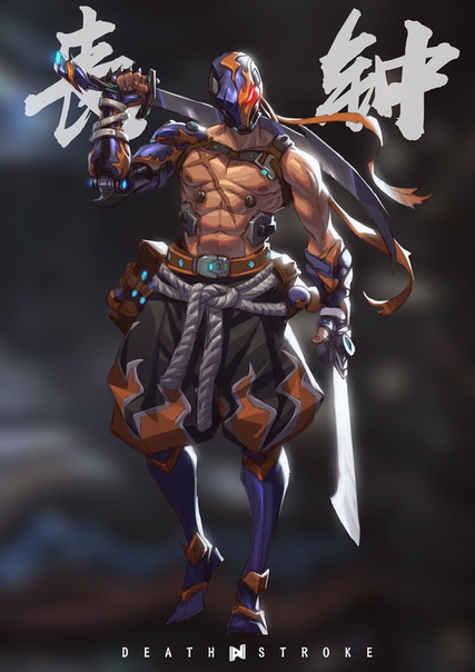 Deathstroke & Batman-Character design Practise by #lauxt