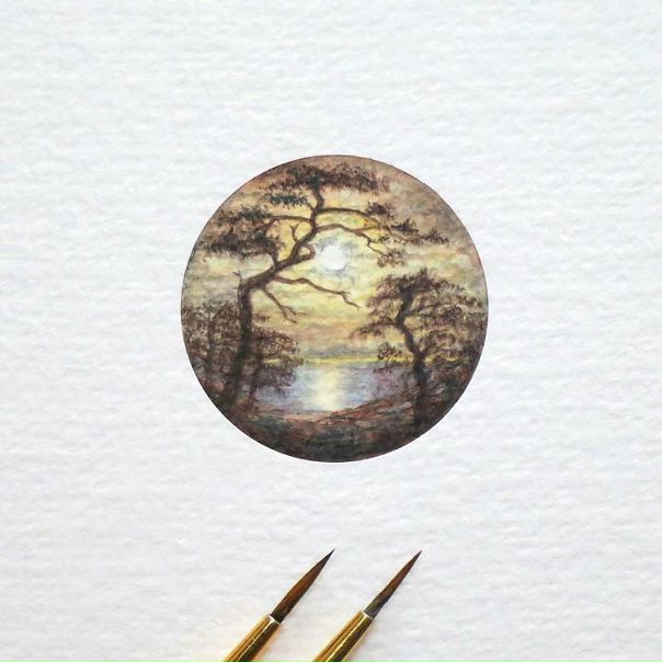 Порция нежных миниатюр от иллюстратора Фрэнка Вудкасла (Frank Woodcastle). #art_painting