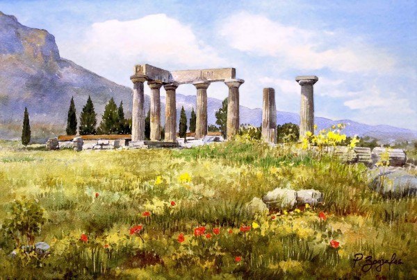 Солнечная Греция в акварелях Pantelis Zografos