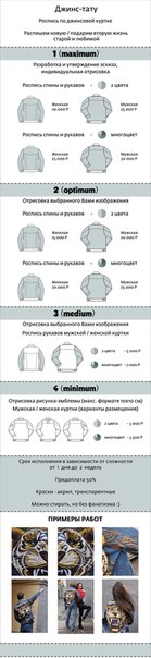 Ребята, весна и лето, время когда все обновляется  и расцветает  Арт Песец поддерживает эту движуху и предлагает офигенную роспись по джинсовым курткам  хочешь дать вторую жизнь старой любимой джинсовке или купил новую и есть желание самовыразиться  Мы поможем ! Выбирай вариант, который Тебе по душе и через несколько дней волшебства  Ты станешь обладателем индивидуальной крутой куртки с неповторимым авторским рисунком !
