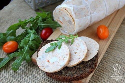Домашняя колбаса из курицы. 