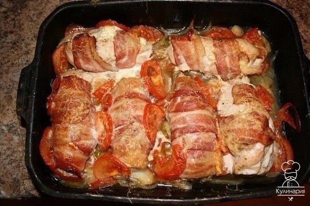 Рулетики из куриного филе с сыром 