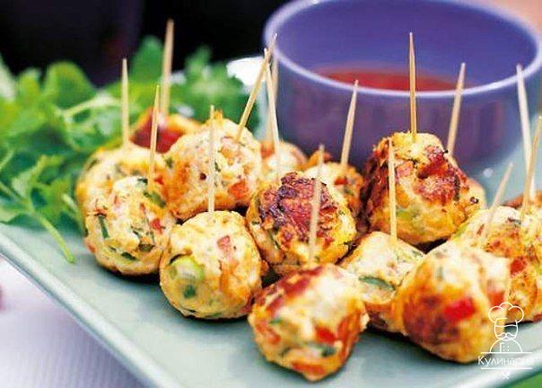 Куриные шарики с овощами