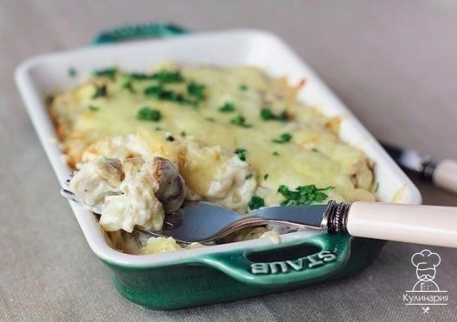 Грибы в сметане