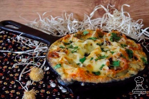 Каннеллони с грибами и брынзой