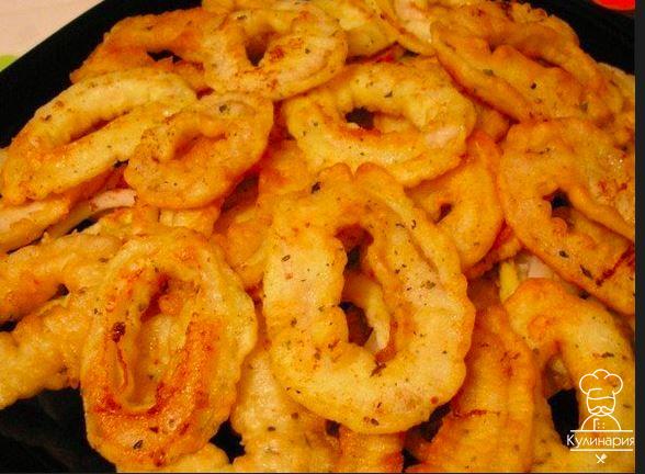 Кальмары в кляре.