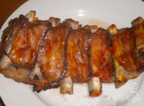Свиные ребрышки в духовке к пиву.