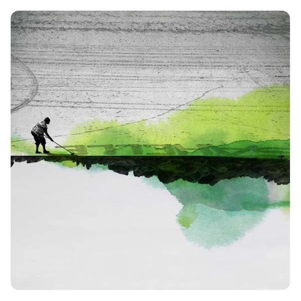 Зеркальные фотографии и акварель от Фабьен Ривори (Fabienne Rivory)