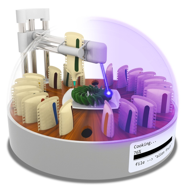 Устройство, способное одновременно как печатать еду, так и готовить ее