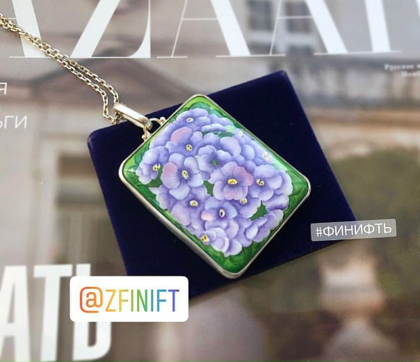 Новинка дня! Кулон в наличии. Финифть. Ручная работа
