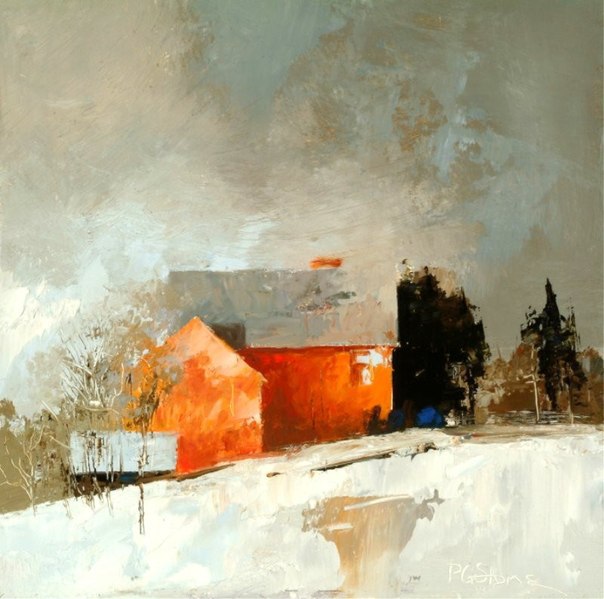 Американский художник Paul Stone демонстрирует пример минимализма в живописи, лишая свои работы большого количества деталей. 