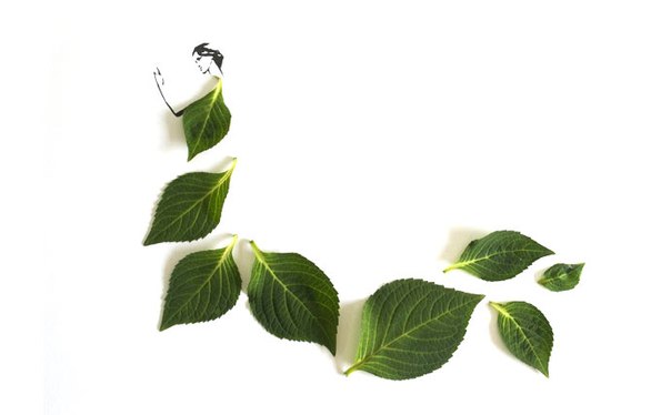 «Мода в листьях» (Fashion in Leaves) – персональный проект Tang Chiew Ling из Малайзии. 