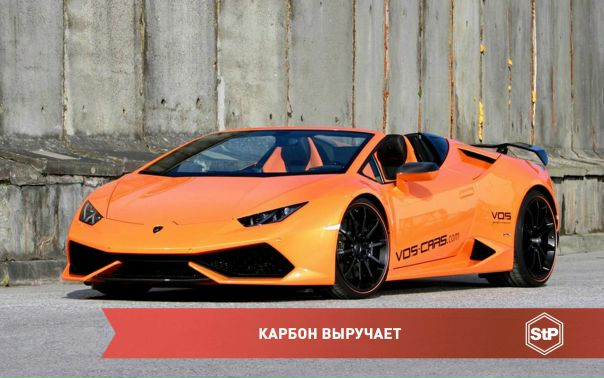 Карбоновый обвес — и суперкар Lamborghini Huracan Spyder стал еще спортивнее! Специалисты ателье Vision of Speed установили на автомобиль боди-кит, состоящий из нового заднего спойлера и диффузора. Такая конструкция улучшила аэродинамику и облегчила вес авто.