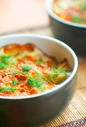 Картофель, запеченный в сливках с сыром