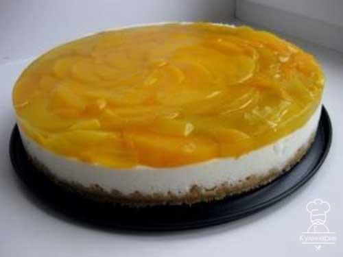 Чизкейк с персиками (без выпечки)