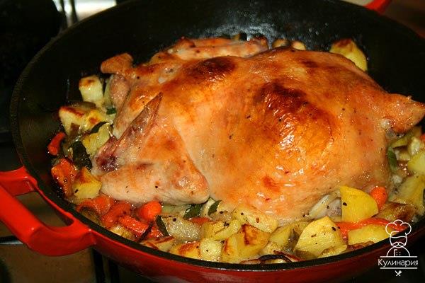 Курица  с овощами