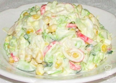 Крабовый салат с капустой