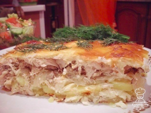 Сочная запеканка с курочкой
