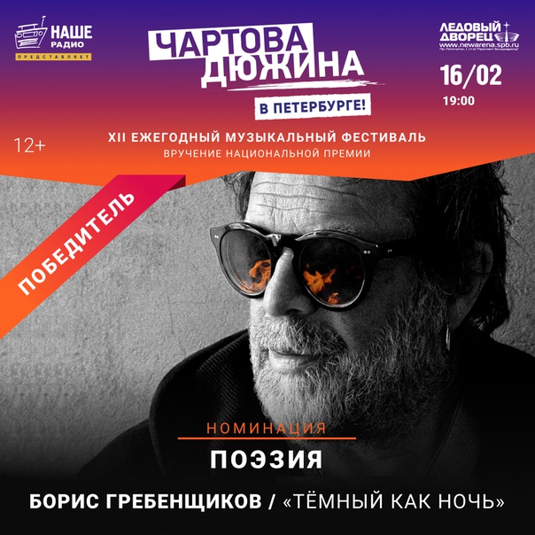 В номинации «Поэзия» побеждает Борис Борисович Гребенщиков!