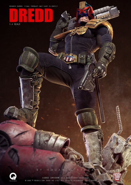 JUDGE DREDD 1:4 scale (comic version) by #EduardoSilva