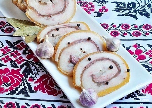 Рулет из сала