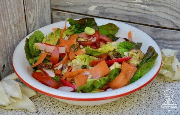 Овощной салат с зелеными бобами