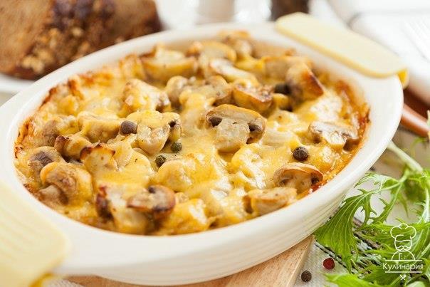 ЗАПЕКАНКА С ГРИБАМИ И КАРТОФЕЛЕМ 